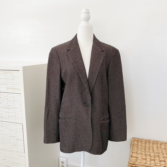 MaxMara Jackets & Blazers - Max Mara Oversized Vintage Wool Blazer Herringbone